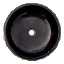 Toros Black Marble Rustic Above Vanity Round Bathroom Sink (D)16" (H)5" angle top view