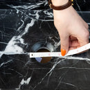 Polished Black Marble Bathroom Sink 12x18 Inch Wall Mounted
