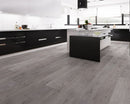 SPC Vinyl Rigid Core 7" Width 60" RL, 7mm Thick, 1.5mm IXPE Tranquil Grey Meraki Floors - Mazzia Collection Product shoot Kitchen view 2