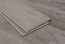 SPC Vinyl Rigid Core 7" Width 60" RL, 7mm Thick, 1.5mm IXPE Tranquil Grey Meraki Floors - Mazzia Collection Product shoot Tile edge view 