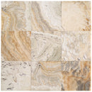 Traonyx travertine tiles honed 18x18 TONYX18x18H 9 tiles top view