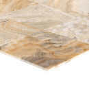Traonyx travertine tiles honed 18x18 TONYX18x18H profile view