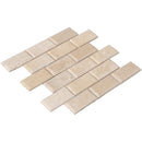 Travertine Mosaic Tile Tuscany Ivory Subway Tile 2x4 10096593 product shot single tile angle