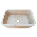 Travertine Farmhouse Sink Beige Honed Apron Front 18x30x10
