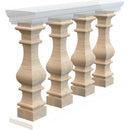 Troia Light Travertine balustrade polished MEGBC07 angle view