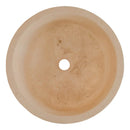 Troia Light Travertine Cylinder Above Vanity Bathroom Sink 2" Embedded Mosaics Border Honed (D)16" (H)6" top view product shot