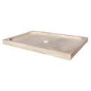Light Travertine Rectangular Shower Base 32x48 - Honed Finish