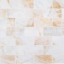 Troya Giallo Bianco White Marble Tile 12x24 Polished top view