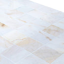 Troya Marble Tile Giallo Bianco White 12x12 Polished Angle