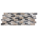 Tundra Gray Mix Ledger 3D Panel 6"x24" Split-face Marble Wall Tile - Full Truckload multiple panels top view