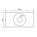 Tundra Grey Marble Vessel Sink 18x40 Inch Rectangular Bathroom