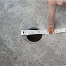 Tundra Gray Marble Rectangular Wall-mount Bathroom Sink (W)12" (W)18" (H)7" drain hole measure view