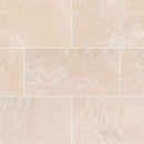 Tuscany beige 12 in x 24 in honed travertine floor and wall tile TTBEIG1224HF product shot wall view