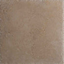 Tuscany beige pattern honed unfilled chipped travertine floor and wall tile TTBEIG PAT HUFC product shot wall view
