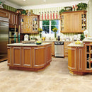Tuscany classic 18 in x 18 in honed travertine floor and wall tile TTCLASLT1818HF product shot kitchen view