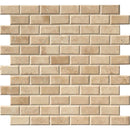Tuscany ivory 12X12 honed beveled travertine mesh mounted mosaic tile SMOT-IVO-2X4HB product shot multiple tiles top view