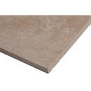 Tuscany ivory 18 x 18 honed filled travertine floor and wall tile TTIVORY1818HF product shot profile view