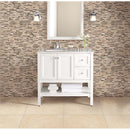 Tuscany ivory 18 x 18 honed filled travertine floor and wall tile TTIVORY1818HF product shot room view
