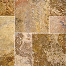Tuscany scabas pattern honed unfilled chipped travertine floor and wall tile TTSCAB-PAT-HUFC product shot wall view