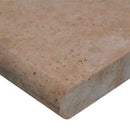 Tuscany walnut 12x24 brushed travertine eased edges coping LCOPTWAL1224HUFBR-EE product shot profile view