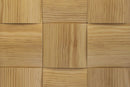 US Pine Big Straw Mesh-mounted Wood Mosaic Wall 988003 top closeup view
