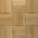 US Pine Big Straw Mesh-mounted Wood Mosaic Wall 988003 top view