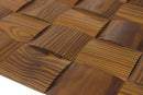 US Pine Big Straw Thermowood Mesh-mounted Mosaic Wall Tile 986006 profile view