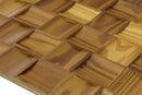 US Pine Prolate 2x2 Thermowood Mesh-mounted Mosaic Wall Tile 986008 angle view