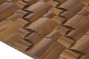 US Pine Straw Pattern Thermowood Mesh-mounted Mosaic Wall Tile 986007 angle view