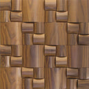 US Pine Straw Pattern Thermowood Mesh-mounted Mosaic Wall Tile 986007 top view