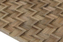 US Walnut Infinity Mesh-mounted wood Mosaic Wall Tile 987003 angle view