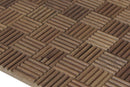 US Walnut Mesh-mounted Wood Mosaic Wall Tile 987002 angle view