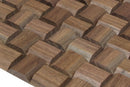 US Walnut Mesh-mounted Wood Mosaic Wall Tile 987004 angle closeup view