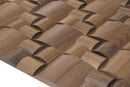 US Walnut Straw Pattern Mesh-mounted Mosaic Wall Tile 987007 angle view