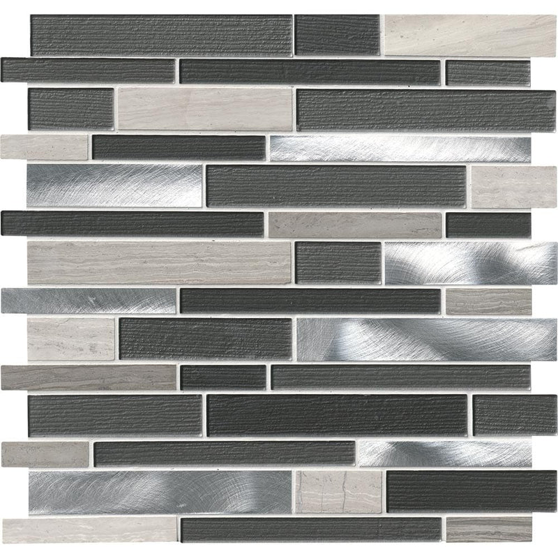 MSI Urban Loft Interlocking Mesh-Mounted Mosaic Tile Pattern