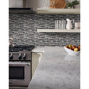 Urban loft interlocking 12X12 glass stone and metal mesh mounted mosaic tile SMOT-SGLSMTIL-URBLOF4MM product shot wall view