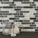 Urban tapestry hexagon 11.02 in x 12.76 in glass meshmounted mosaic tile SMOT-GLSIL-UT6MM kitchen backsplash 2