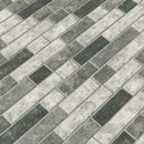 Urban tapestry interlocking 11.81X11.81 glass mesh mounted mosaic tile SMOT-GLSIL-UT6MM product shot multiple tiles angle view