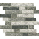 Urban tapestry interlocking 11.81X11.81 glass mesh mounted mosaic tile SMOT-GLSIL-UT6MM product shot multiple tiles close up view