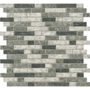 Urban tapestry interlocking 11.81X11.81 glass mesh mounted mosaic tile SMOT-GLSIL-UT6MM product shot multiple tiles top view