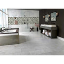 Urban tapestry interlocking 11.81X11.81 glass mesh mounted mosaic tile SMOT-GLSIL-UT6MM product shot wall view