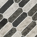 Urban tapestry picket 9.5X14 textured glass mesh-mounted mosaic tile SMOT-GLSPK-UT6MM product shot angle view