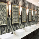 Urban tapestry picket 9.5X14 textured glass mesh-mounted mosaic tile SMOT-GLSPK-UT6MM product shot bathroom wall view