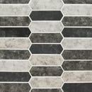 Urban tapestry picket 9.5X14 textured glass mesh-mounted mosaic tile SMOT-GLSPK-UT6MM product shot multiple tiles closeup wall view