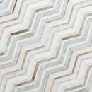 Urban wave greige 9"x15.6" film face glass mosaic wall tile SMOT-GLSB-URWAGRE3MM product shot wall view 3