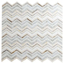 Urban wave greige 9"x15.6" film face glass mosaic wall tile SMOT-GLSB-URWAGRE3MM product shot wall view