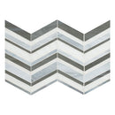 Urban wave lapis 9" x 15.6" film face glass mosaic wall tile SMOT-GLSB-URWALAP3MM product shot one tile top view