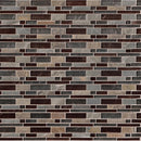 Urbano blend interlocking 12X12 glass stone mesh mounted mosaic tile SMOT-SGLSIL-URB8MM product shot multiple tiles top view
