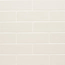 Urbano crema 3d mix glazed ceramic white textured subway tile 4x12 glossy NURBCREMIX4X12 product shot wall view