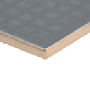Urbano graphite 3d mix ceramic gray textured subway tile 4x12 glossy NURBGRAMIX4X12 product shot profile view